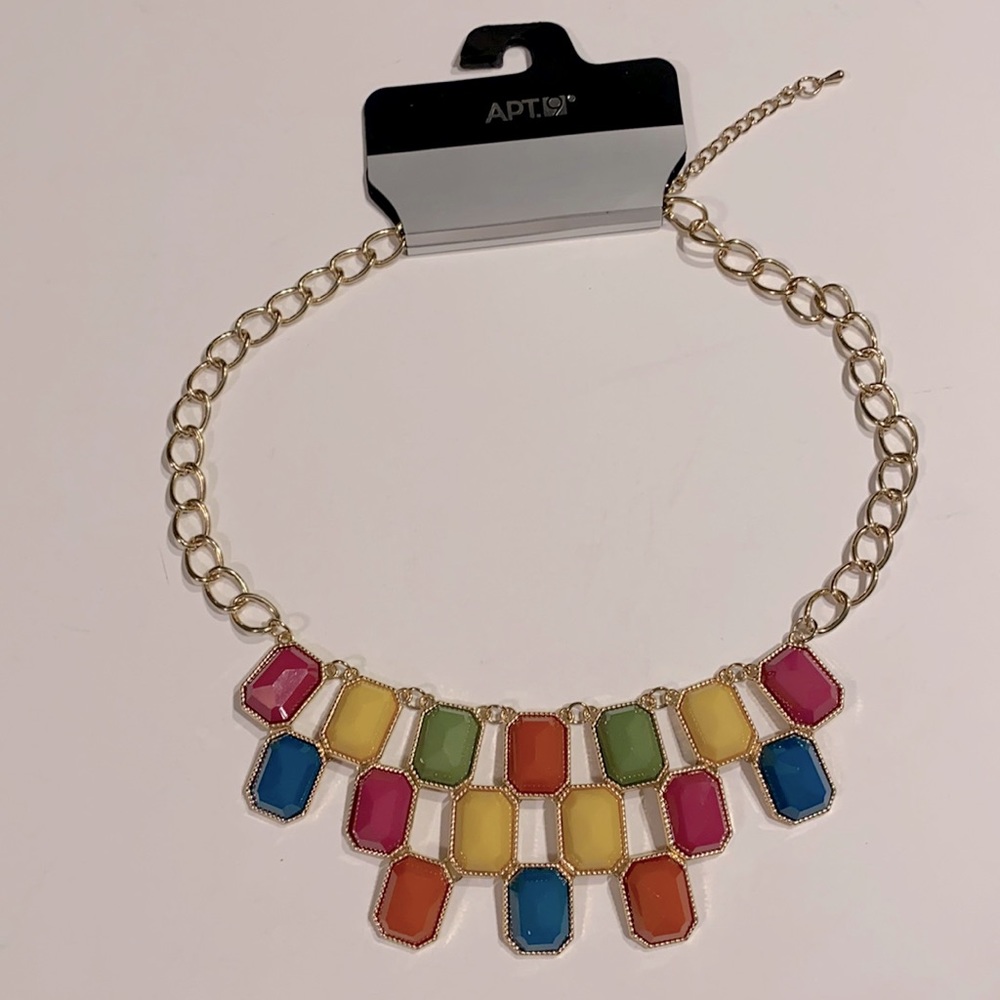 Apt 9 Chandelier Statement Necklace Gold Chain New e